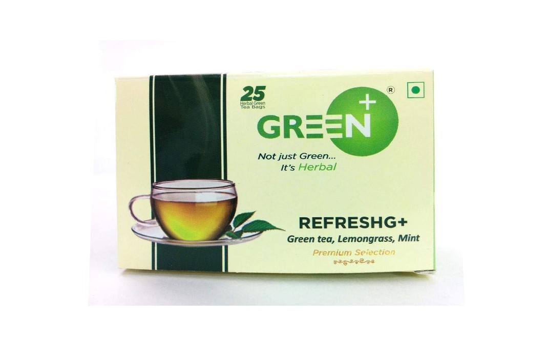 Green + Refreshg+ , Green Tea, Lemongrass, Mint Tea   Box  25 pcs